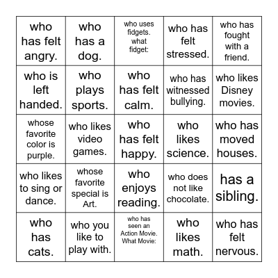 Mental Health is Health: Scavenger Hunt Bingo Card