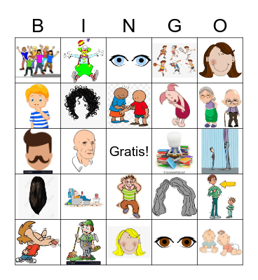 Mi familia y mis amigos A.1 A.2 Bingo Card