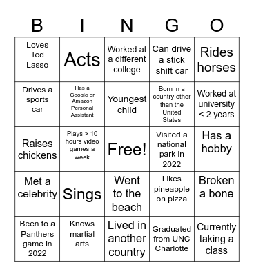 OneIT Bingo Card