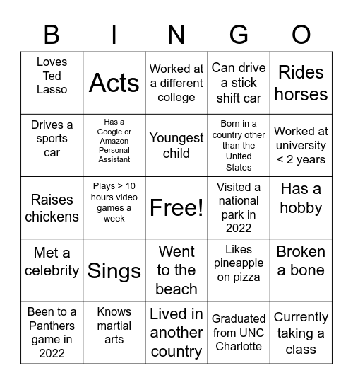 OneIT Bingo Card