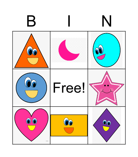 Formas-Shapes Bingo Card