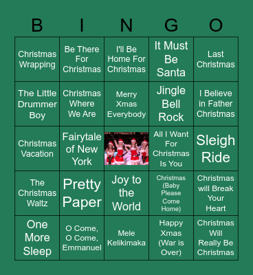 CHRISTMAS SONG MANIA Bingo Card