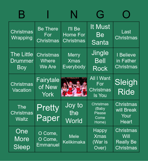 CHRISTMAS SONG MANIA Bingo Card