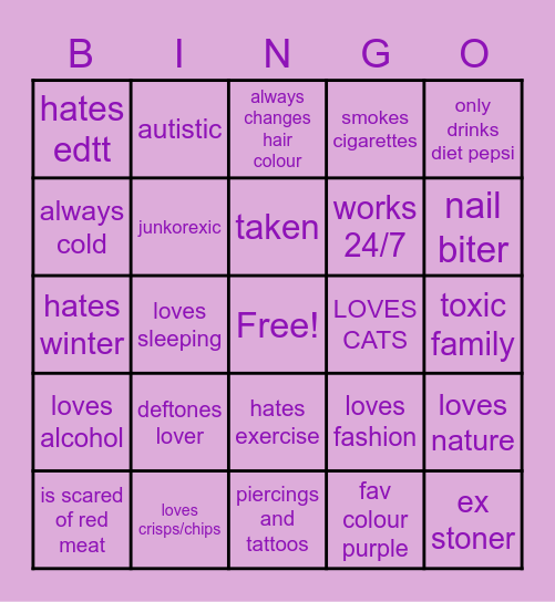 Effys’ Bingo <3 Bingo Card