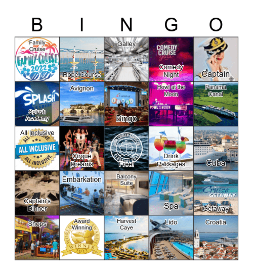 Bingo Excursion Bingo Card