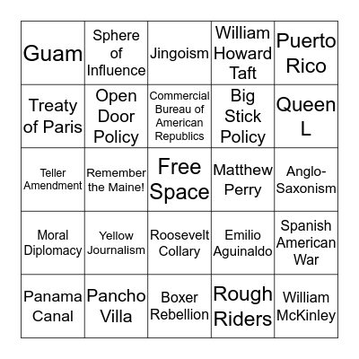Imperialism X2 Bingo Card