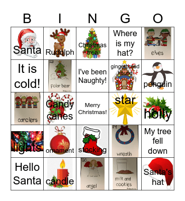 Christmas Inferencing Bingo Card