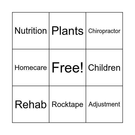 Special Consult Bingo Card