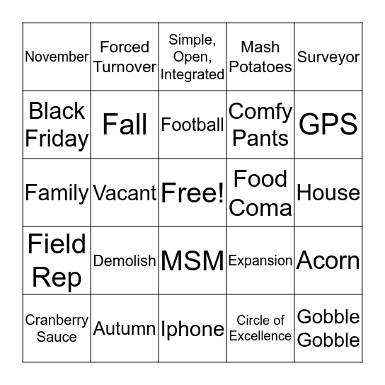 Bingo Card