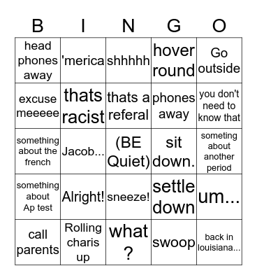 Osterburger Bingo Card