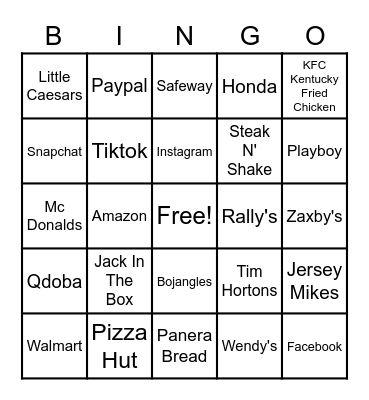 43 - LOGOS Bingo Card