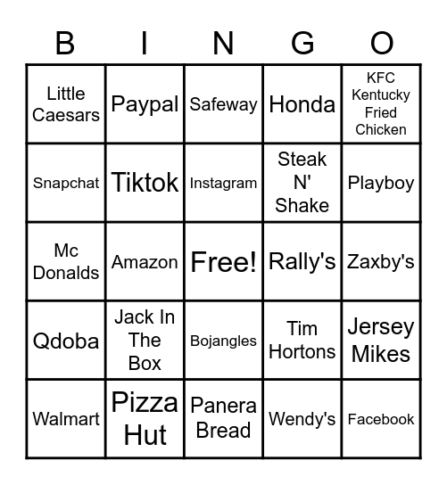 43 - LOGOS Bingo Card
