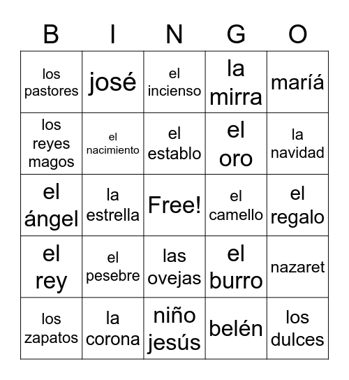 ole Bingo Card