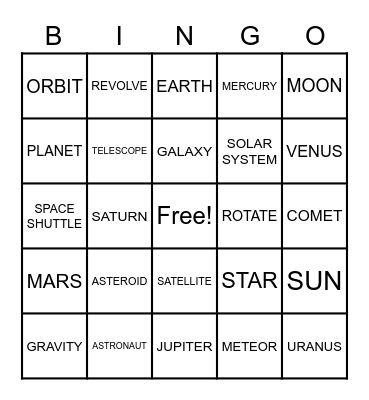 ULS NOVEMBER VOCABULARY WORDS Bingo Card