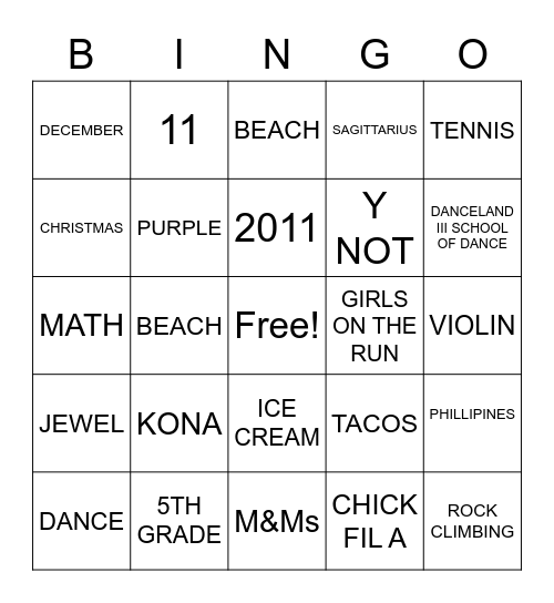 HAPPY BIRTHDAY JISELE Bingo Card