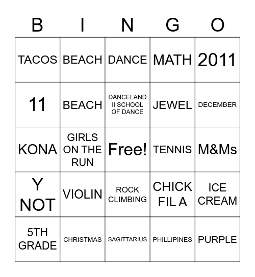 HAPPY BIRTHDAY JISELE Bingo Card