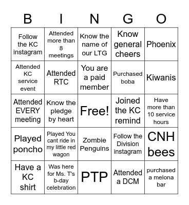 ICEBREAKER Bingo Card