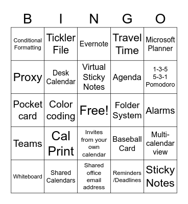 OMS Best Practices Bingo Card