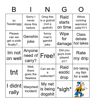 Elitist hyperion bingopop Bingo Card