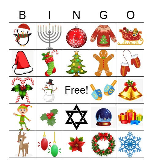 Holiday Bingo Card