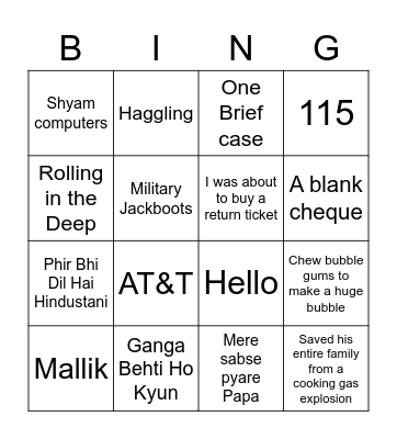 Bingo Card