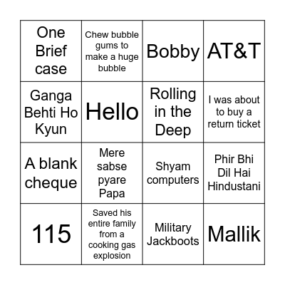 How well do you know Arjun? Bingo Card