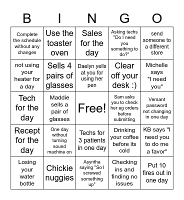 What KB says? Bingo Card