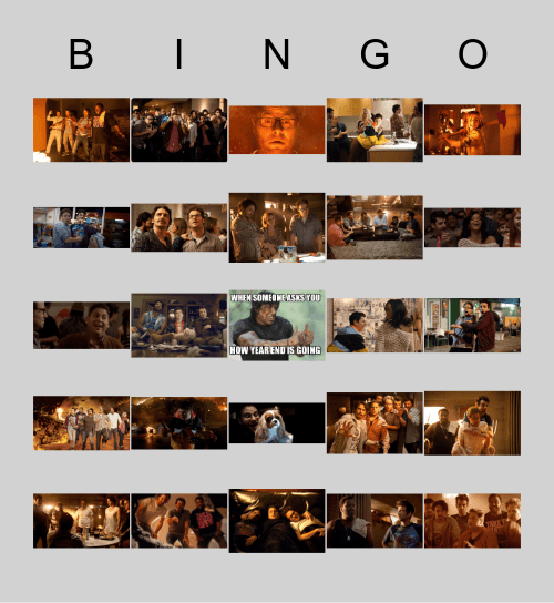 This is Year End Bingo Card