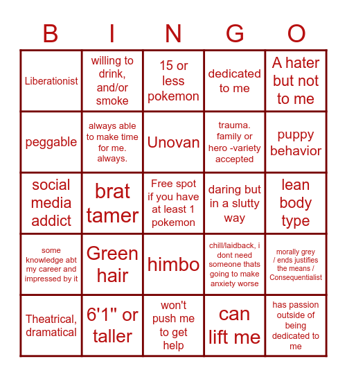 Mei LI Bingo Card