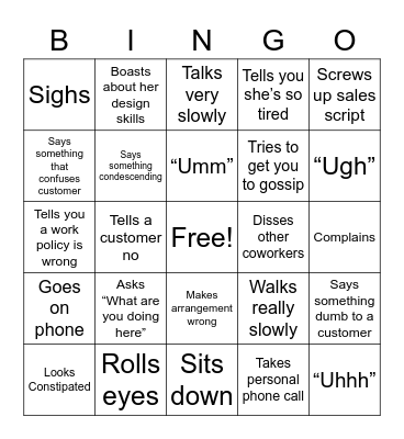Workin’ w/ Ashleigh Bingo Card