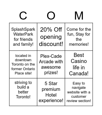 Complex Bingo! Bingo Card