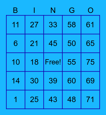 Shiela_Team Jen Bingo Card