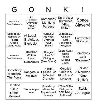 Star Wars: Galactic Bingo! (Bad Batch: S2 Edition) Bingo Card