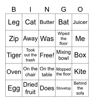 C4 plus Lesson 10 book D Bingo Card