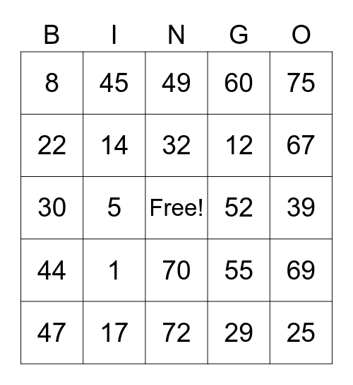 Macion, Edgelyn_Team Roy Bingo Card
