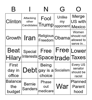 Kaylee Walters Bingo Card