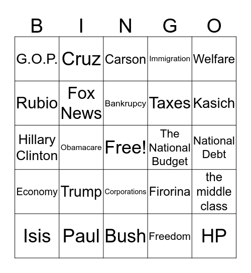 Dylan Bingo Card