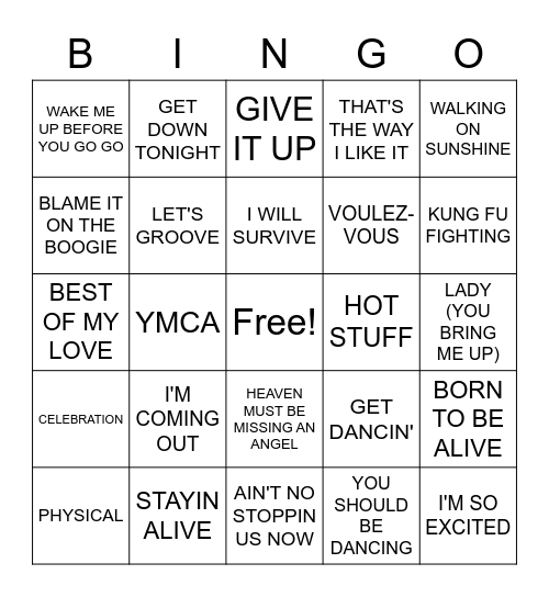 DISCO COVER ALL Bingo Card