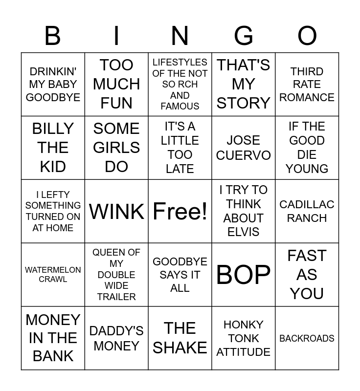 country-hits-bingo-card