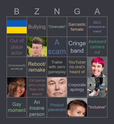 TGA 2022 Bingo Card