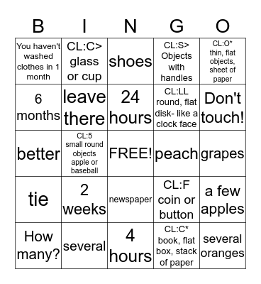 Chapter 7 Review Bingo Card