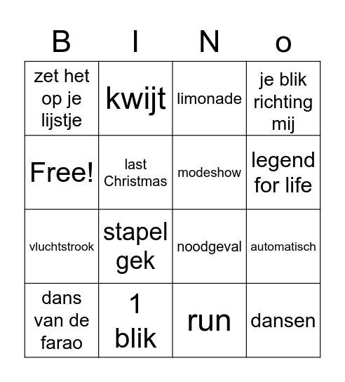 liz shiromy bingo!!!!!!!! Bingo Card