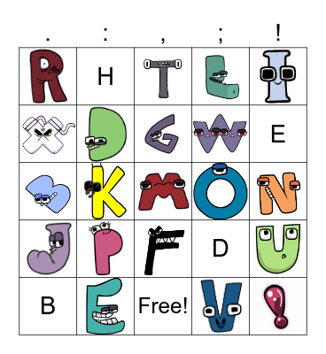 Alphabet lore Bingo Card