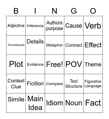 Ms.Martinez BINGO Card