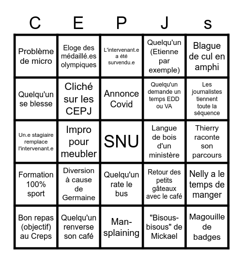 FPS 2022-2023 Bingo Card