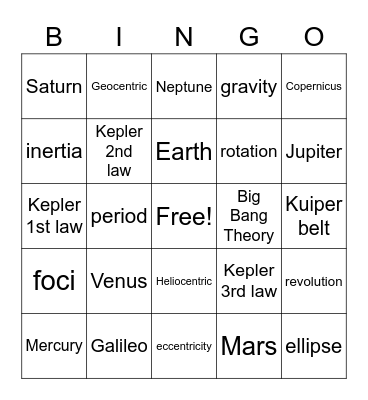 Unit 3 Bingo Card