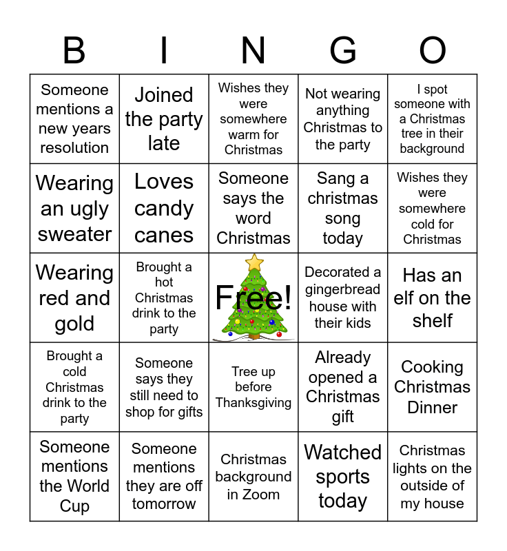 dotCMS Holiday Bingo Card