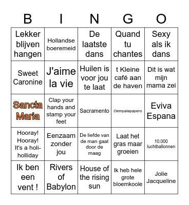 Bingo Vivio 2022 Bingo Card