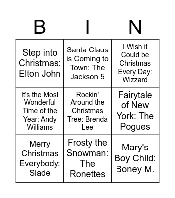 Christm♡s Crackers Bingo Card