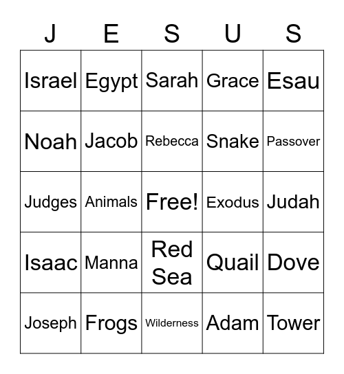 Acts 1:8 Bingo Card